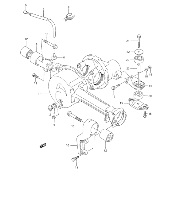 Front differential housing