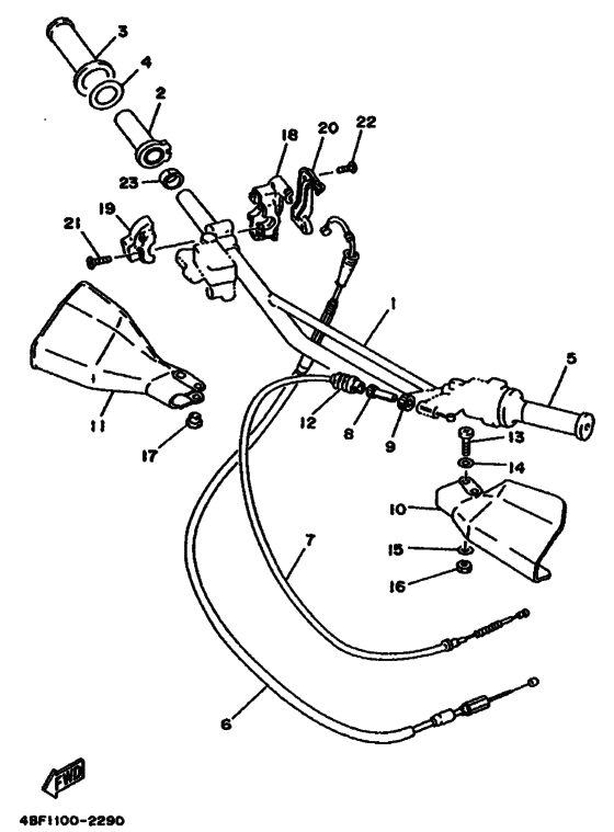 Steering handle & cable