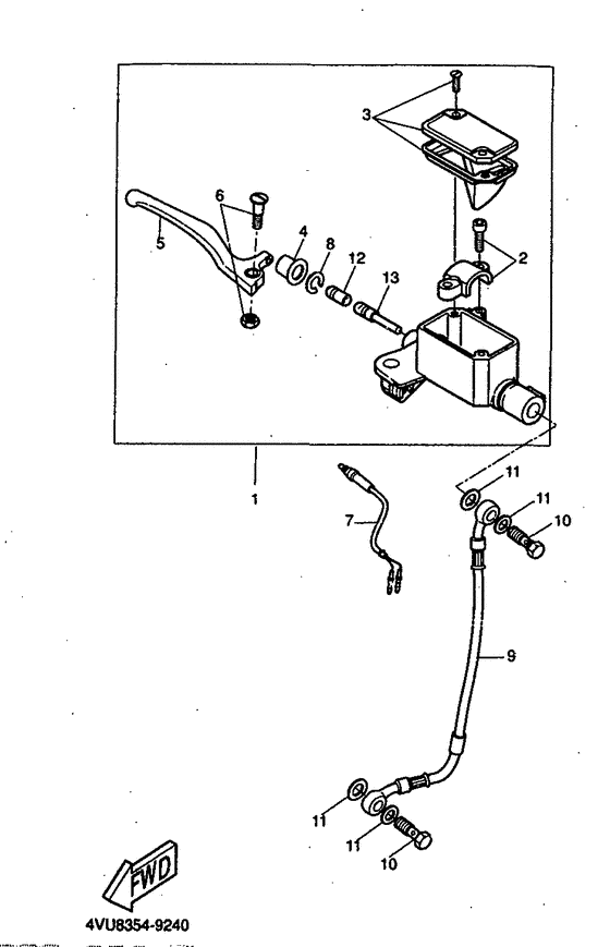 Front master cylinder