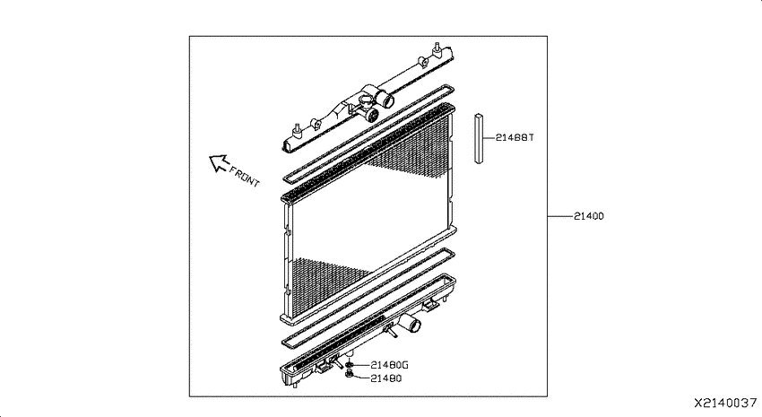 Radiator, shroud & fitting