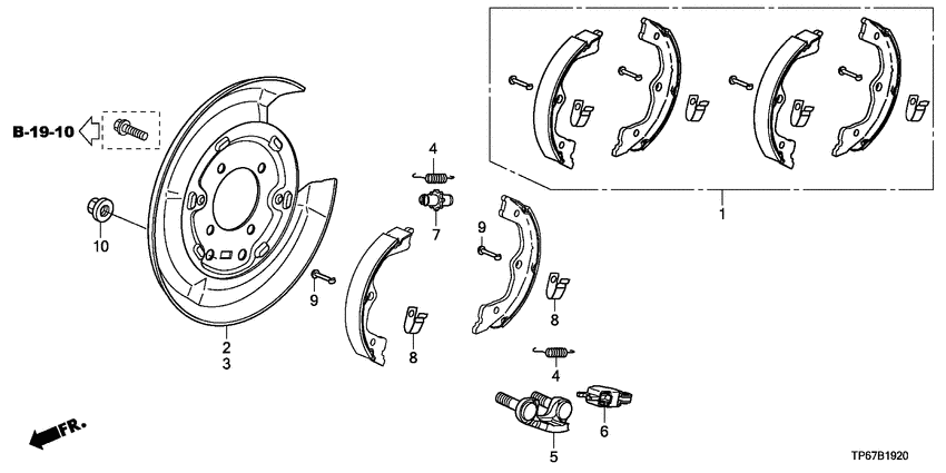 Parking brake shoe