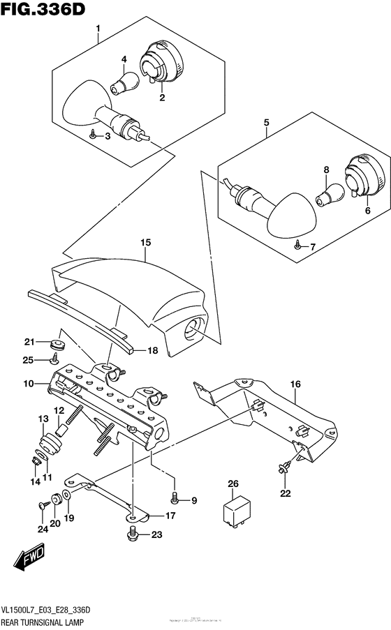 Rear Turnsignal Lamp (Vl1500Btl7 E28)