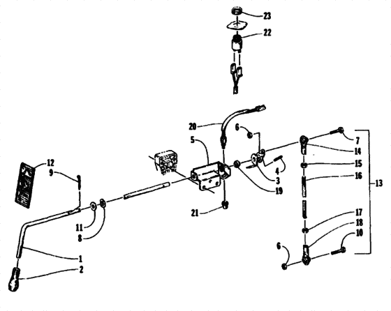 Reverse shift lever assembly