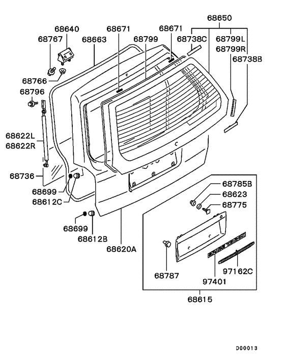 Tailgate panel & glass