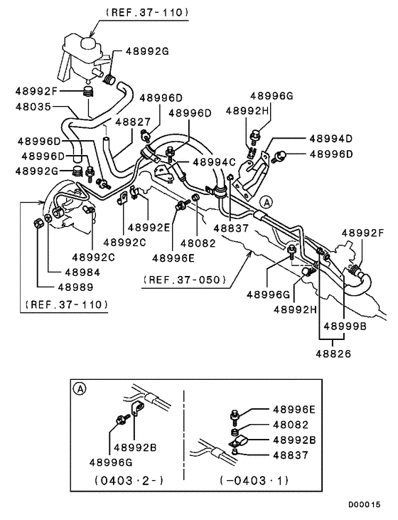 Power steering oil line