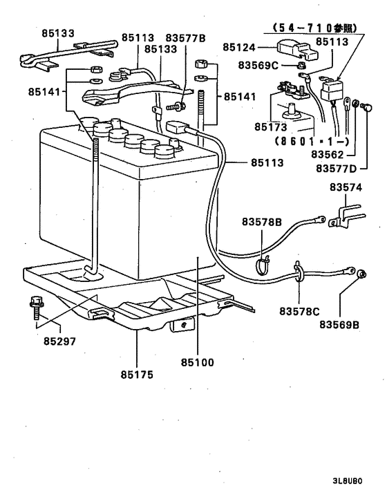 Battery cable & bracket