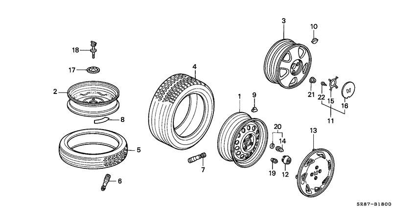 Tire/wheel disk