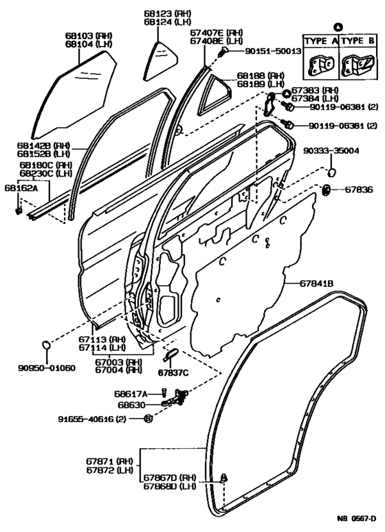 Rear Door Panel & Glass
