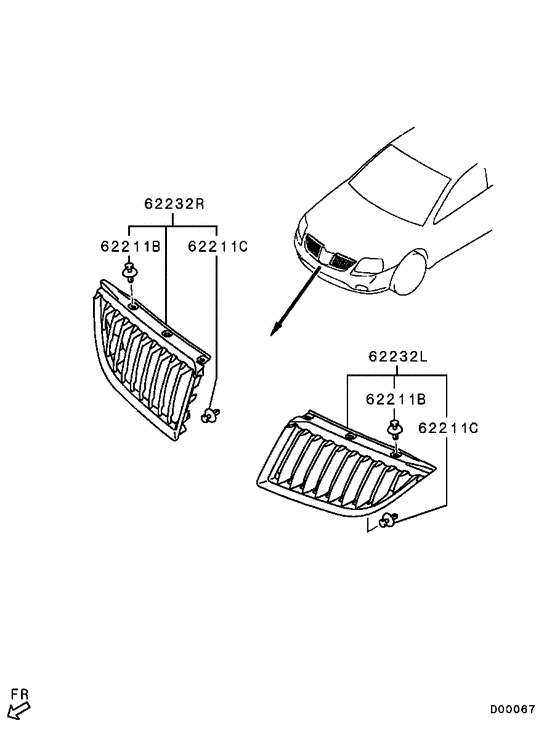 Radiator grille,headlamp bezel
