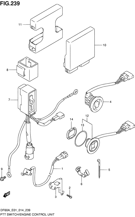 Ptt switch/engine control unit