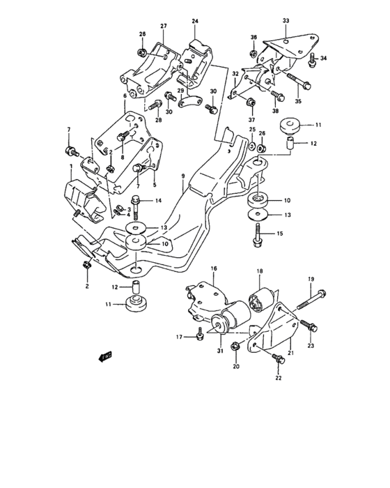 Engine mounting