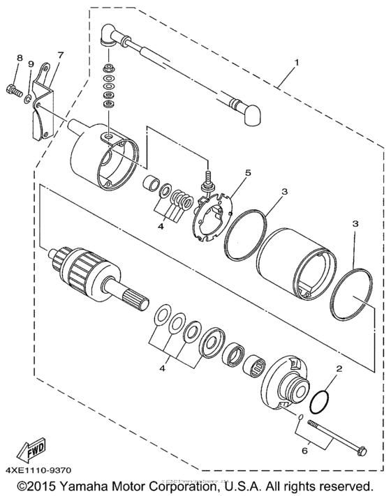 Starting motor
