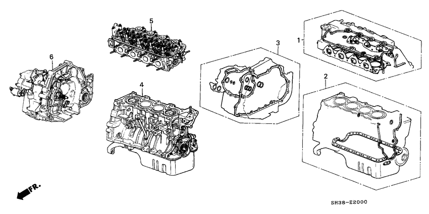 Gasket kit/engine assy./ transmission assy.