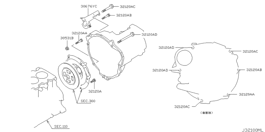 Transmission case & clutch release