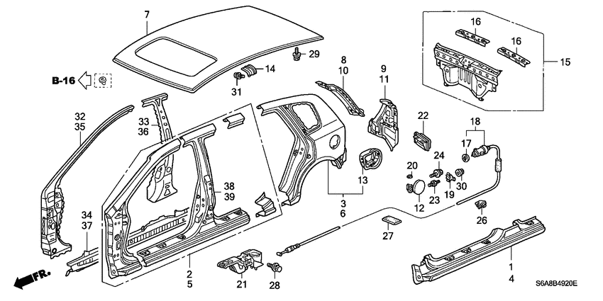 Outer panels/ rear panel