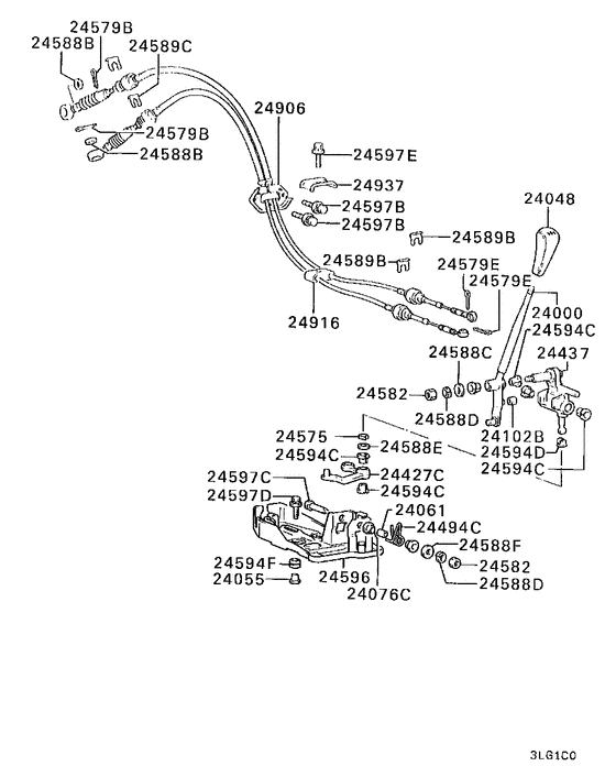 M/t floor shift linkage