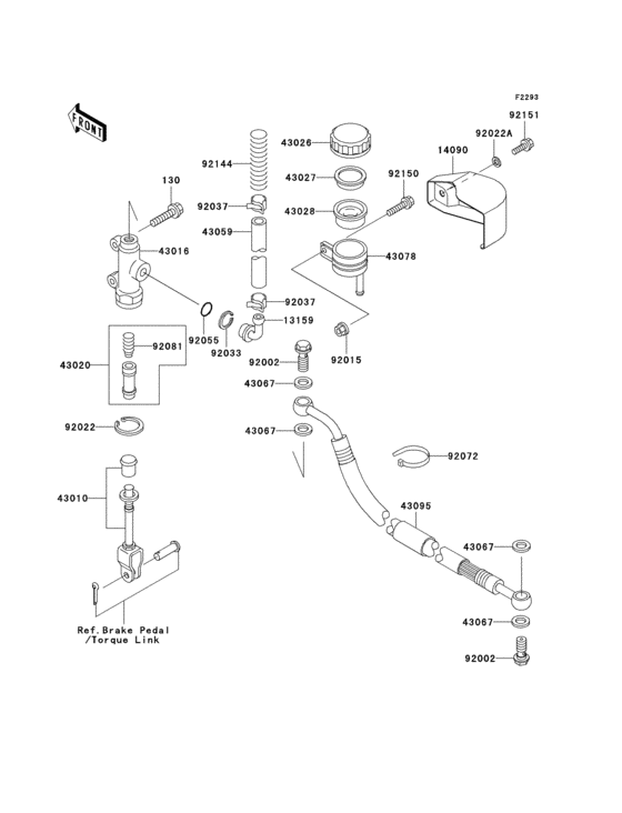 Rear master cylinder