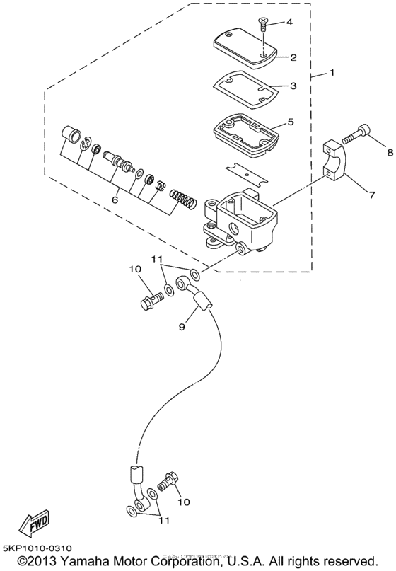 Front master cylinder