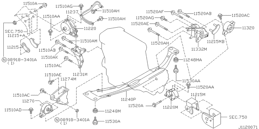 Engine & transmission   mounting