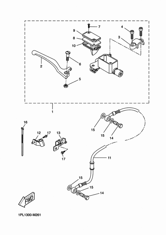 Front master cylinder