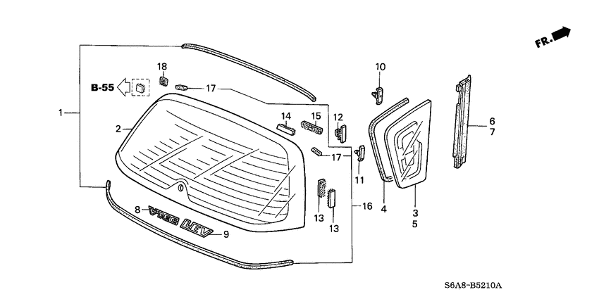 Rear windshield/ quarter glass