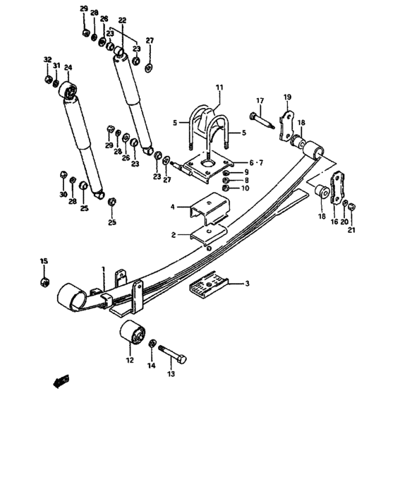 Rear suspension for Suzuki CARRY/SUPER CARRY SK410 Africa sales