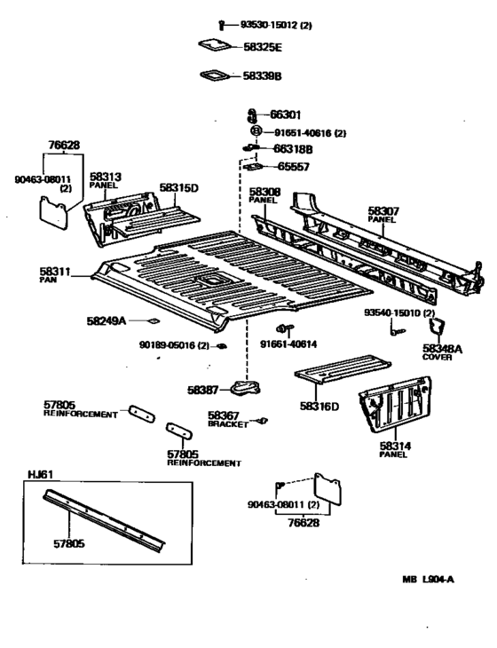 Rear Floor Panel & Rear Floor Member