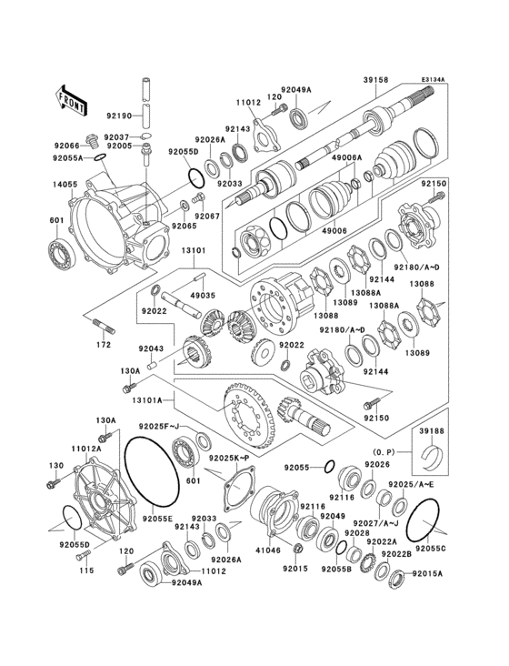 Drive shaft(1/2)(front)