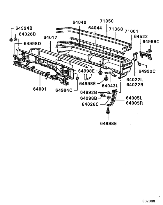 Rear bumper & support