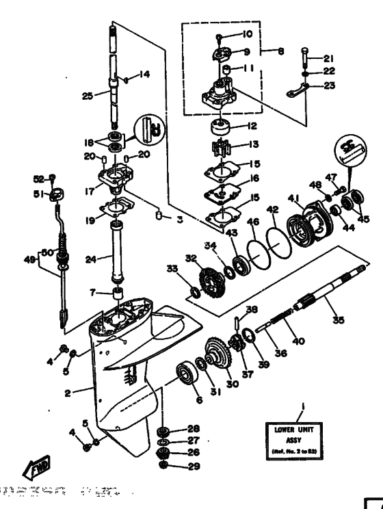 Lower casing & drive 1