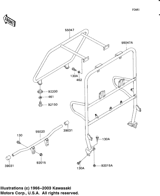Guard/cab frame