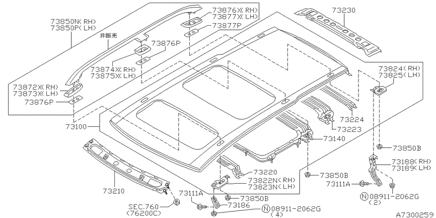 Roof panel & fitting