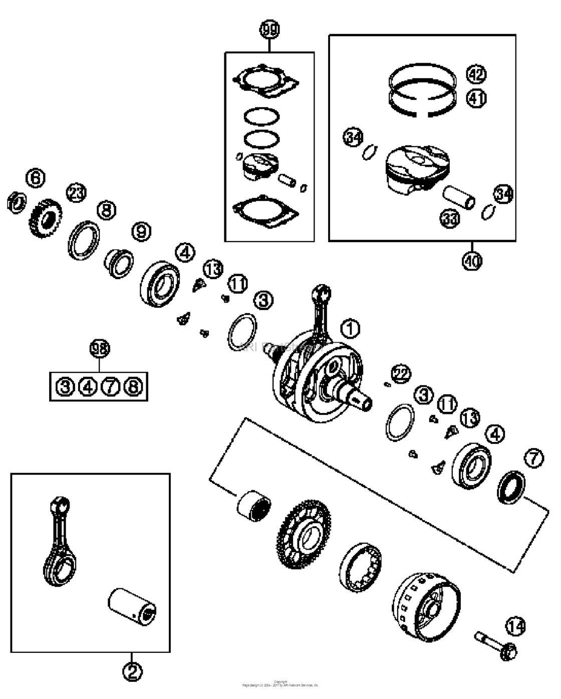 Crankshaft, Piston