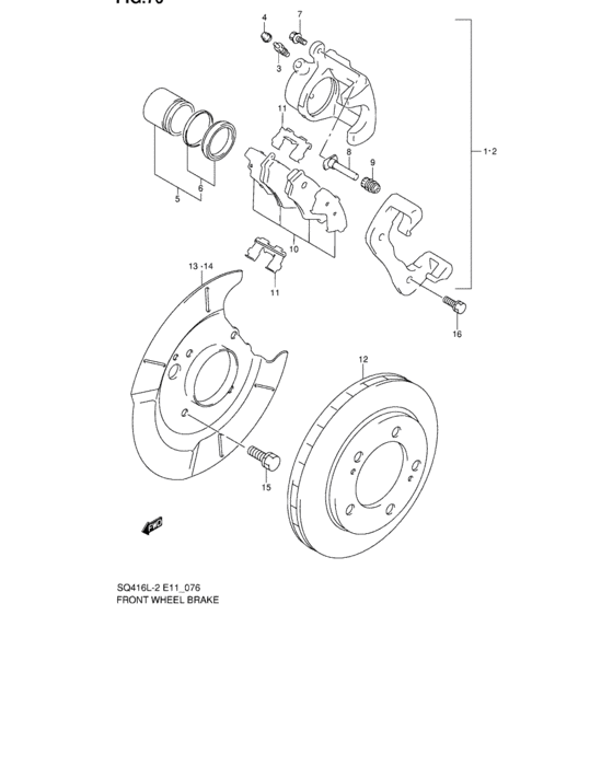 Front wheel brake