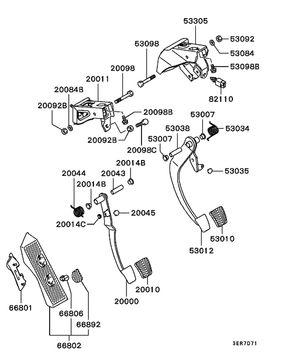 Brake & clutch pedal