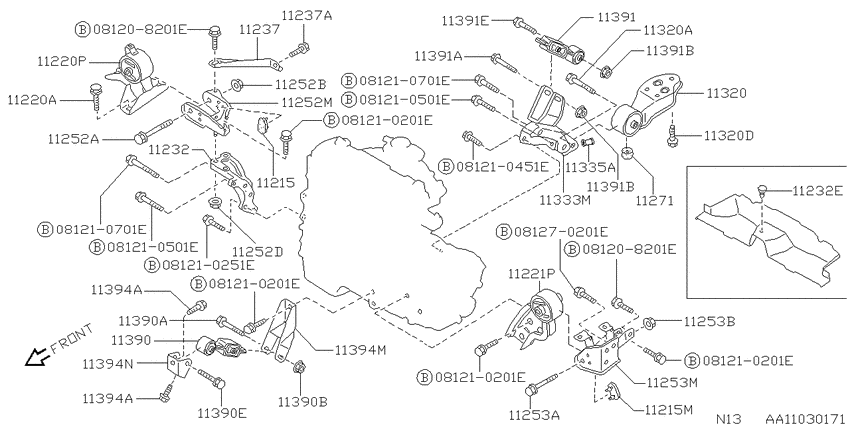 engine & transmission mounting