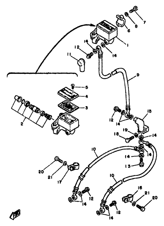 Front master cylinder