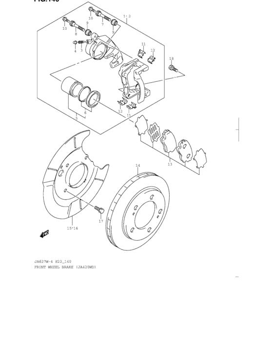 Front wheel brake