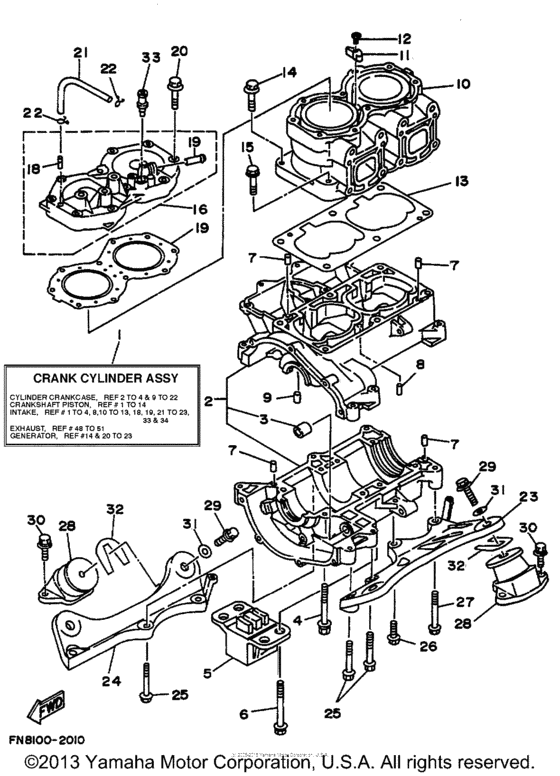 Cylinder crankcase