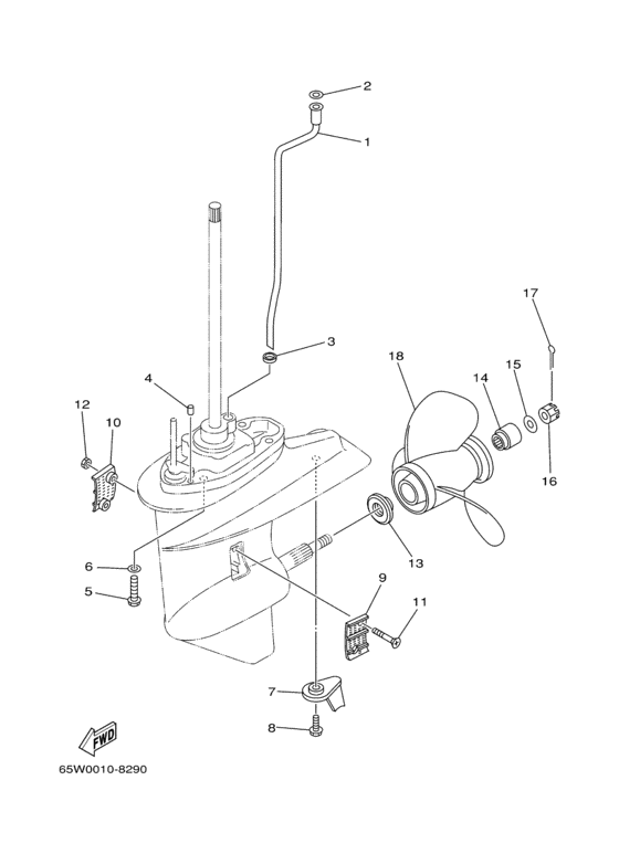 Lower casing drive
