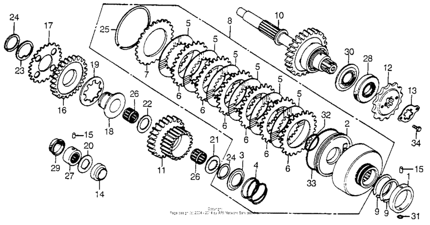 Top clutch + countershaft