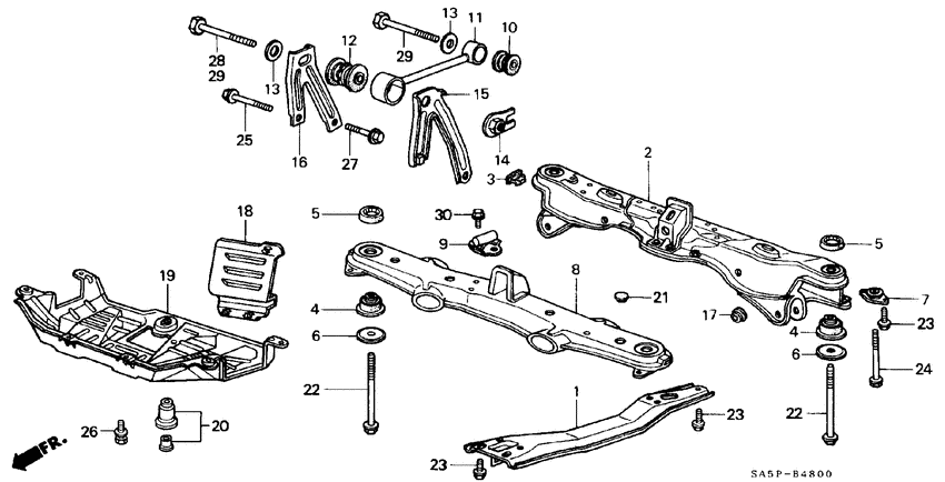 Torque rod/front beam