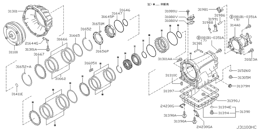 Torque converter,housing & case