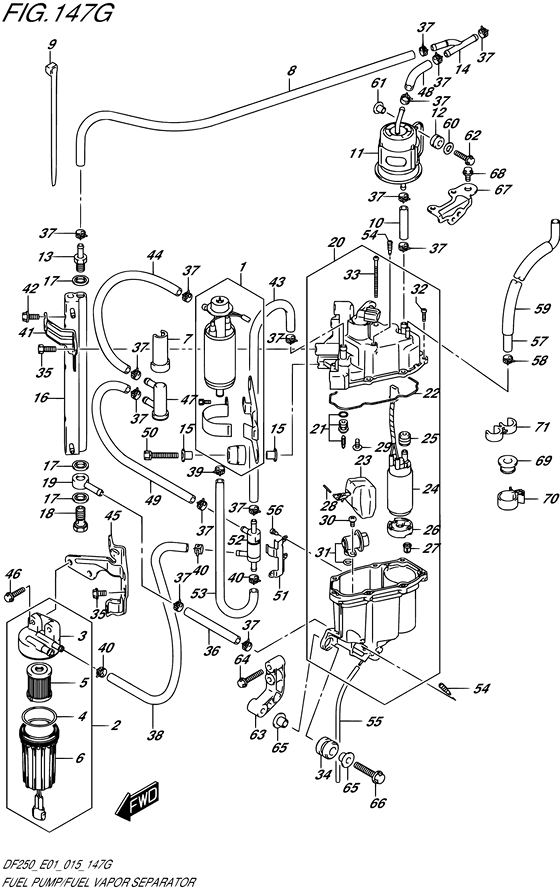 Fuel pump/fuel vapor separator