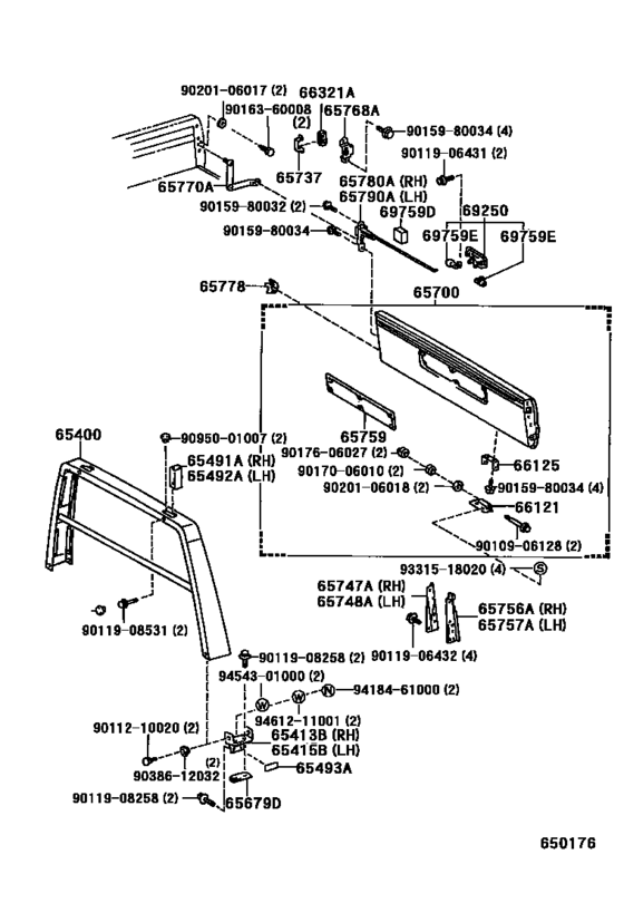 Rear Body Guard Frame & Tail Gate