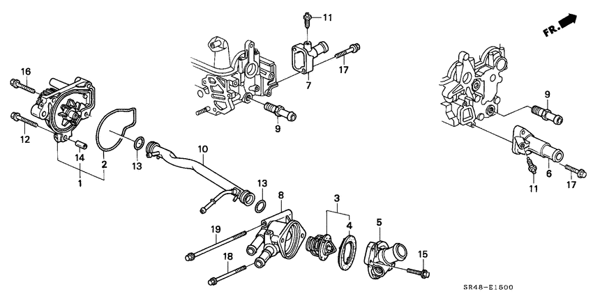Water pump/thermostat