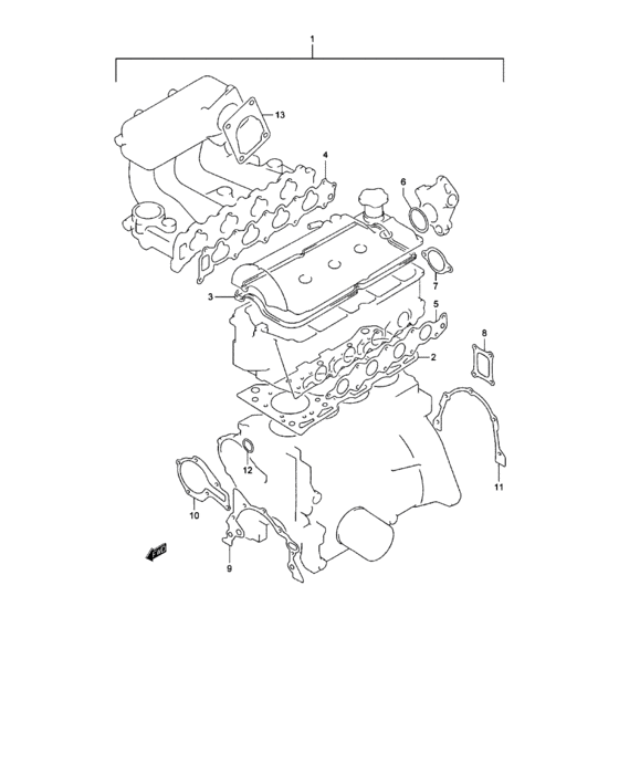 Engine gasket set