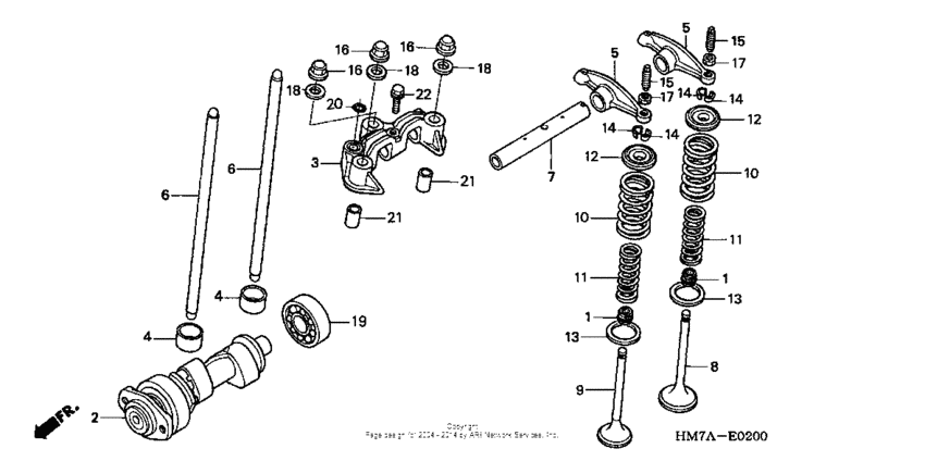 Camshaft + valve