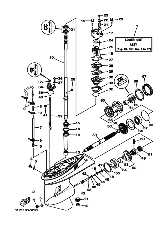 Lower casing & drive 1