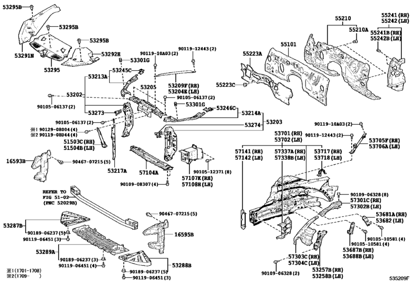Front Fender Apron & Dash Panel